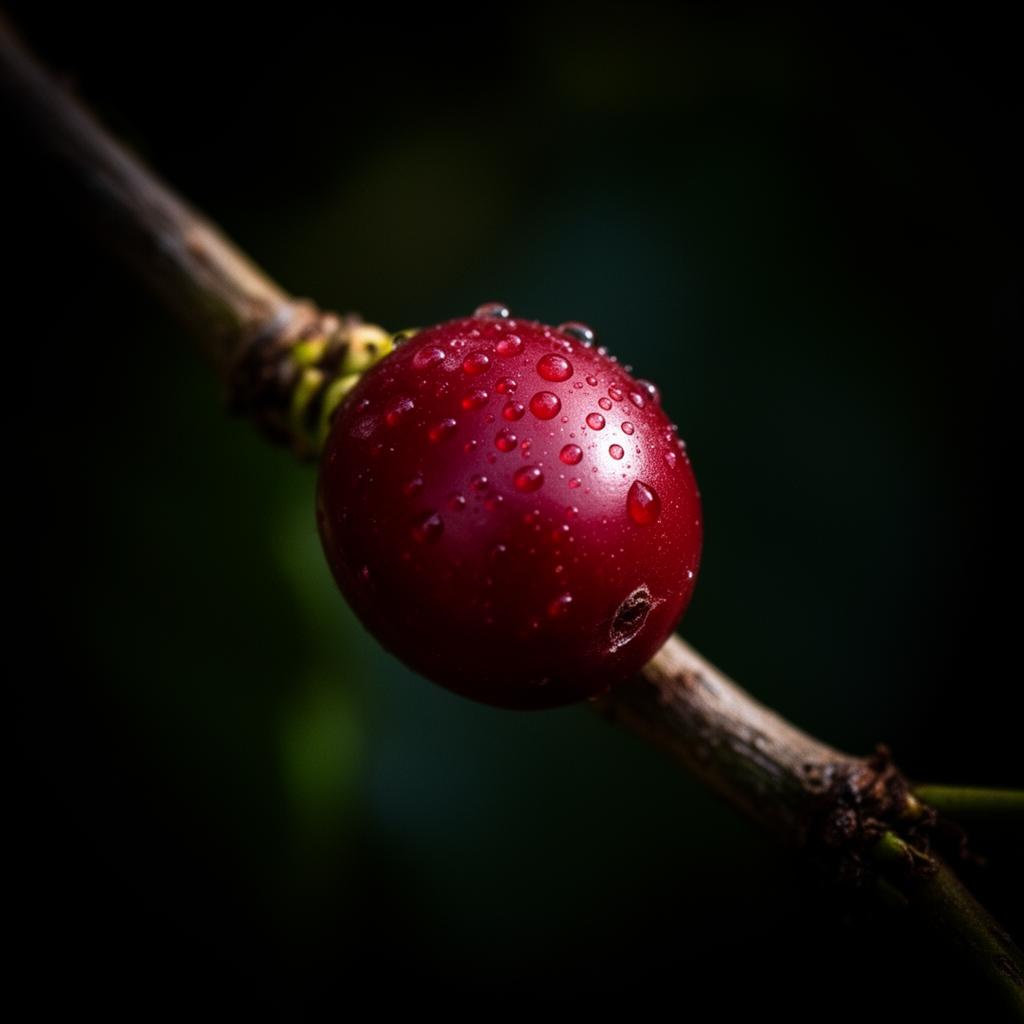 A ripe red coffee cherry — the moment quality is decided
