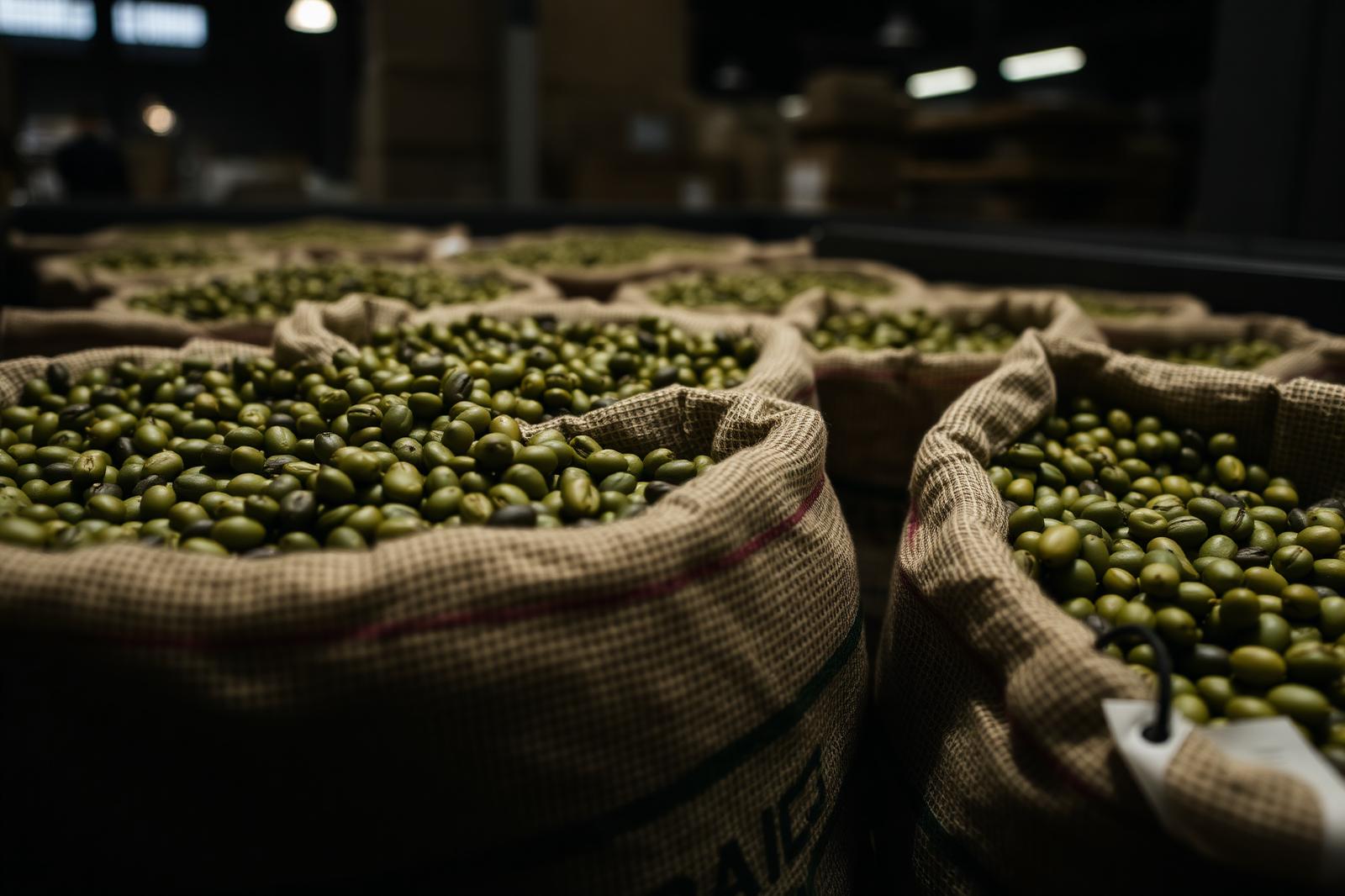 Green coffee in GrainPro